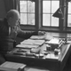 Winston Churchill at his desk in 1939. (Image: Kurt Hutton/Picture Post/Getty)